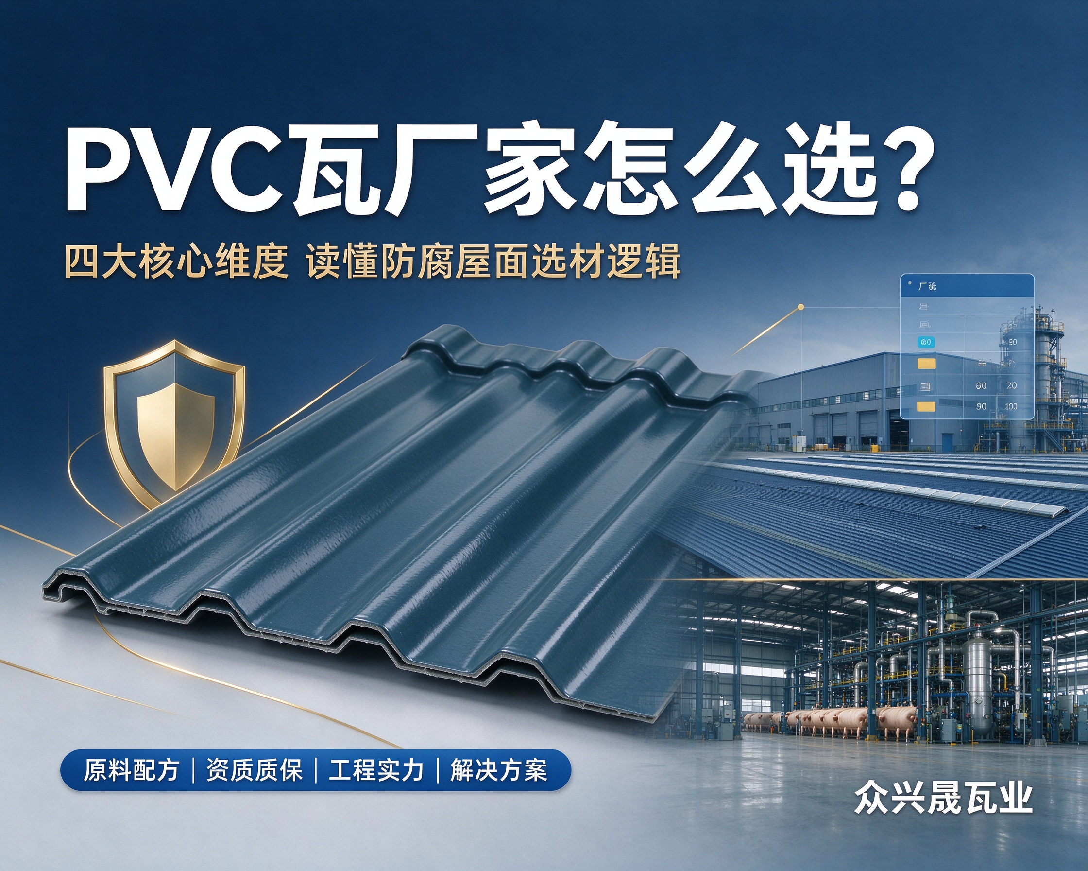 PVC 瓦厂家怎么选？四大核心维度，读懂防腐屋面选材逻辑